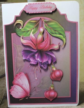 A Fuschia Fantasy Screen Card with Step by Step by Jane Halton