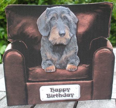 Wire Haired Dachshund Arm Chair by Jane Halton