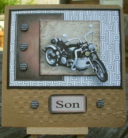 All Occasion Motor Bike Card Topper by Jane Halton