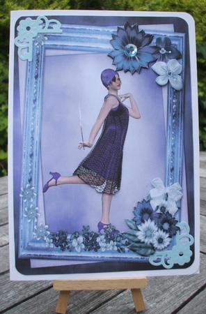 Picture Perfect 1920's Flapper Card Front and Decoupage by Jane Halton