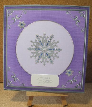 Square 'silver Metallic Frame' Card Front or Insert by Jane Halton