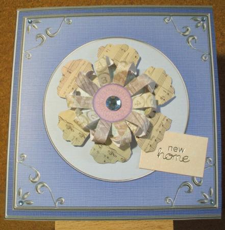 Square 'silver Metallic Frame' Card Front or Insert by Jane Halton