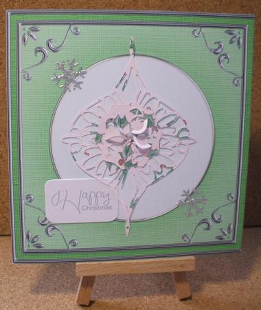 Square 'silver Metallic Frame' Card Front or Insert by Jane Halton