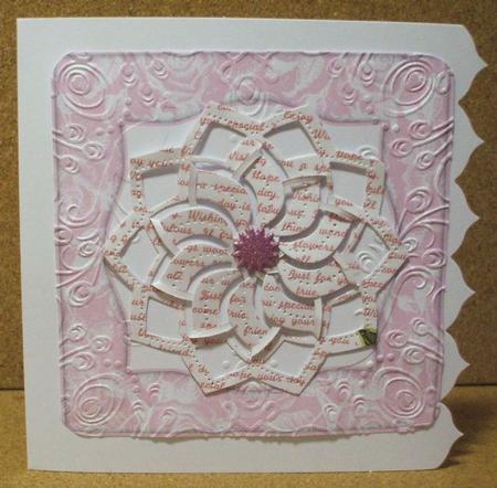 Vintage Rose 8x8 Blank Card Front - Bright Shade by Jane Halton