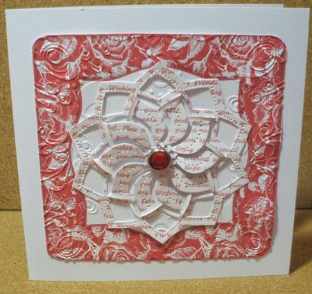 Vintage Rose 8x8 Blank Card Front - Bright Shade by Jane Halton