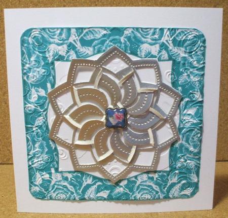 Vintage Rose 8x8 Blank Card Front - Bright Shade by Jane Halton