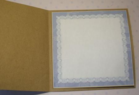 Blue Lace Edge 7in x 7in Square Insert Panel Sheet by Jane Halton