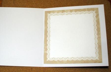Vintage Tea Lace Edge 7in x 7in Square Insert Panel Sheet by Jane Halton