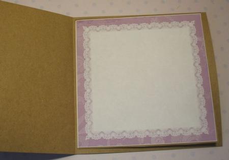 Lilac Lace Edge 7in x 7in Square Insert Panel Sheet by Jane Halton
