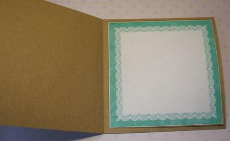 Dark Green Lace Edge 7in x 7in Square Insert Panel Sheet by Jane Halton