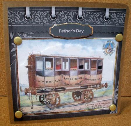 Vintage Train Carriage Card with Layers by Jane Halton