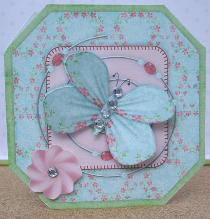 Fancy Butterfly 5x5 Card by Jane Halton