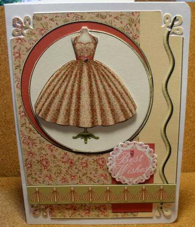 Flowered Gown Cluster Card by Jane Halton