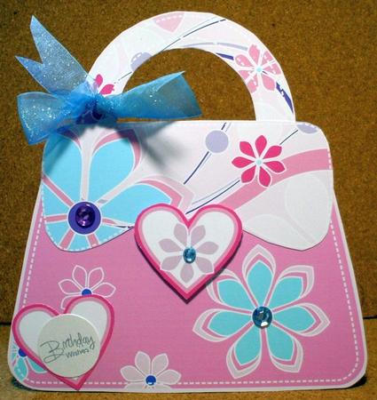 Pink Retro Handbag Card Mini Kit by Jane Halton