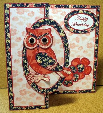Patchwork Owl Fold Back (no Hole) by Jane Halton
