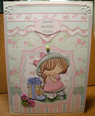 Izzy's Kitty Surprise Card Topper & Decoupage by Jane Halton