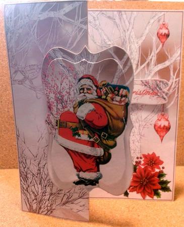 No Holes Fold Card Santa's Coming by Jane Halton