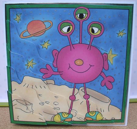 Aliens Wavy Corner Side Stacker Topper by Jane Halton