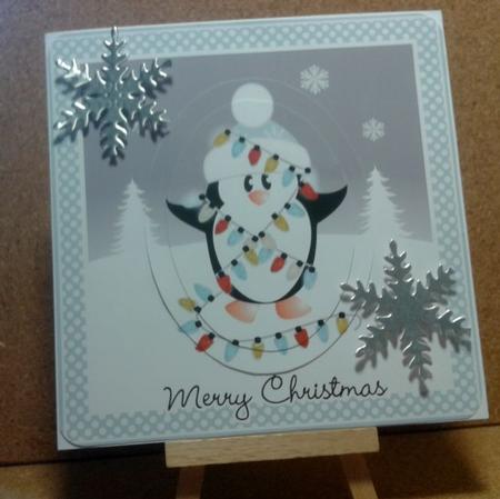 Penguin with Lights Topper by Jane Halton