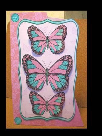 Lace Butterflies Over the Edge Pink and Green Mini Kit by Jane Halton
