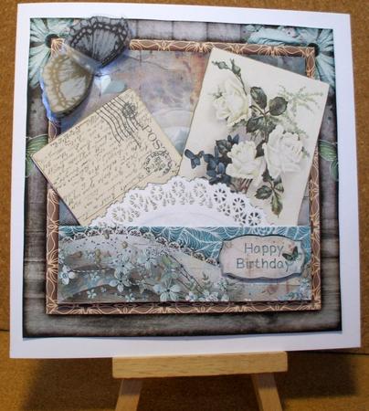 Blue Velvet Cardtopper with Inlet 164 by Jane Halton