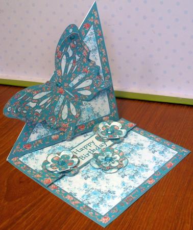 Twisted Easel Kit - Floral Butterfly (jade & Pink) by Jane Halton