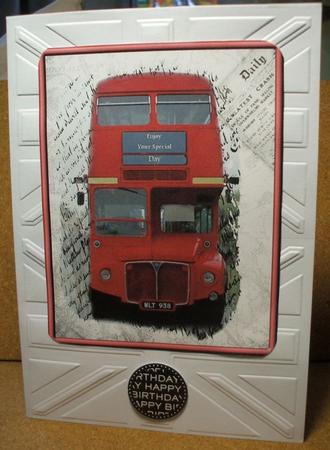 Red Bus Topper by Jane Halton