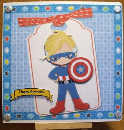Super Hero in Tag 8x8 by Jane Halton