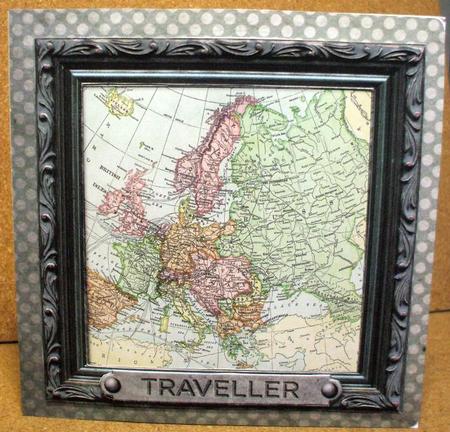 Vintage Map Traveller Card V3 by Jane Halton