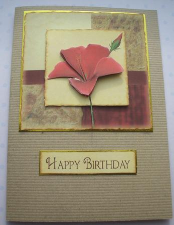 Hibiscus Flower Topper Decoupage by Jane Halton