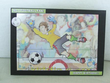 Football Goalie Dude Slider. by Jane Hamilton