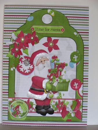 Time for Santa - Shaped Card Front by Jane Hamilton
