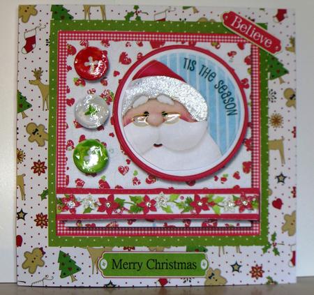 Tis the Season Making Spirits Bright Quick Card Front by Jane Hamilton