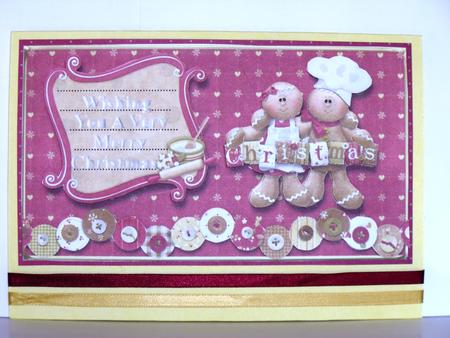 Wishing You a Very Merry Christmas Sweet Gingers Dl Card Fr by Jane Hamilton
