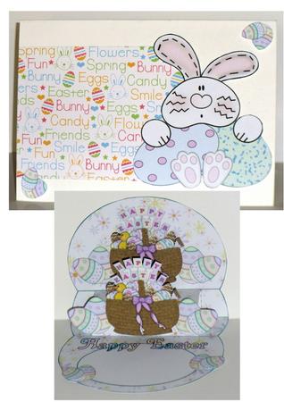 Easter Bunny Eggs 3D Mini Stepper by Jane Hamilton