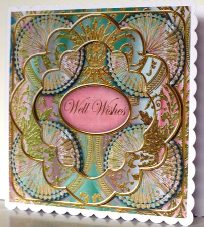 Multi Mix1 Well Wishes 3D Rosette 8in Card Front Kit by Jane Hamilton