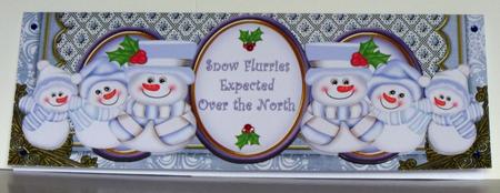 Blue Snowman Flurries Up North Large Dl Card Kit by Jane Hamilton