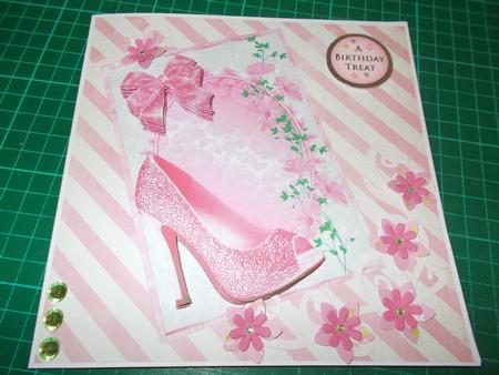 Lovely Pink Shoe's with Trailing Flowers by Jane Hooper