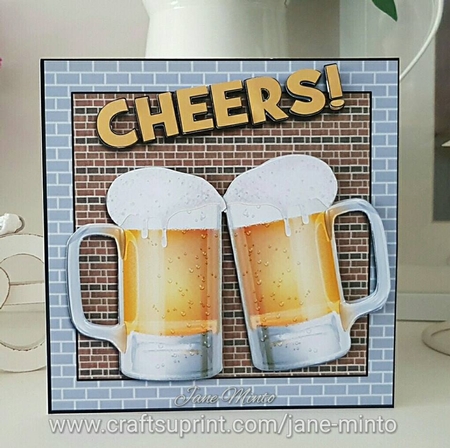 BEER birthday card - CHEERS!  by Jane Minto