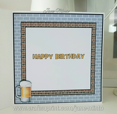 BEER birthday card - CHEERS!  by Jane Minto