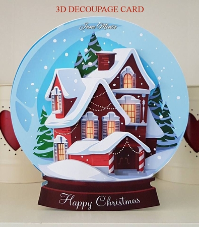 SNOW GLOBE SHAPED CARD 3 in 1 by Jane Minto