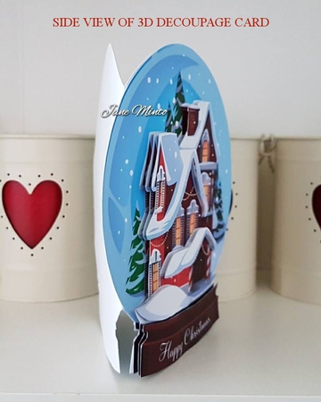 SNOW GLOBE SHAPED CARD 3 in 1 by Jane Minto