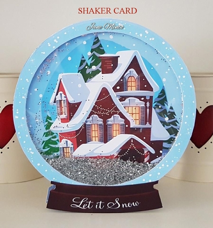 SNOW GLOBE SHAPED CARD 3 in 1 by Jane Minto