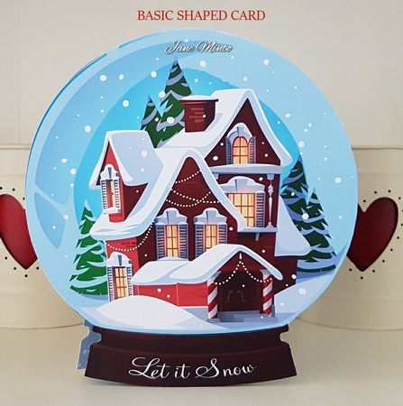SNOW GLOBE SHAPED CARD 3 in 1 by Jane Minto