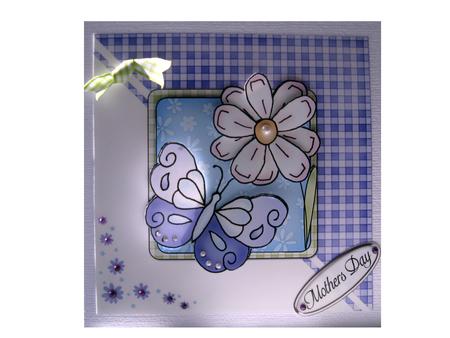 Butterfly Quick Card with Decoupage by Jane Page