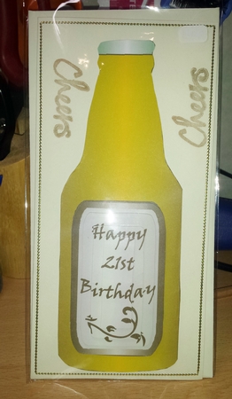 21st Bithday Bottle by JANE SEDDON