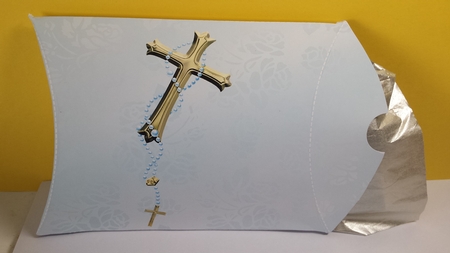Blue Rosary Pillow Box by JANE SEDDON