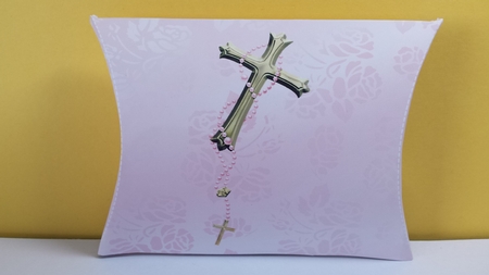 Baby Pink Rosary Pillow Box by JANE SEDDON