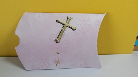 Baby Pink Rosary Pillow Box by JANE SEDDON