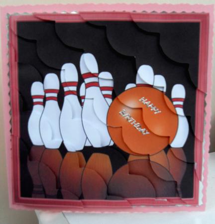 8 x 8 10 Pin Bowling Kit with Scalloped Corners by JANE SEDDON